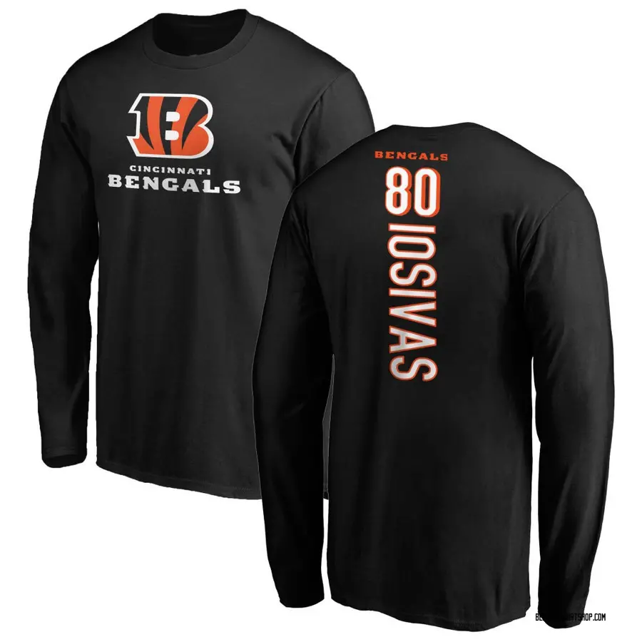 Men's Andrei Iosivas Cincinnati Bengals Backer Long Sleeve T-Shirt - Black