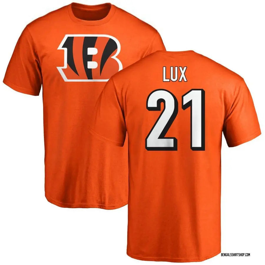 Men's Bralyn Lux Cincinnati Bengals Name & Number Logo T-Shirt - Orange