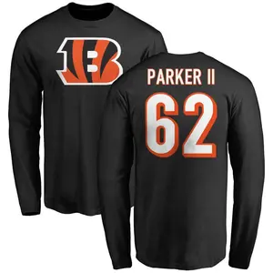 Men's Brian Parker II Cincinnati Bengals Name & Number Logo Long Sleeve T-Shirt - Black