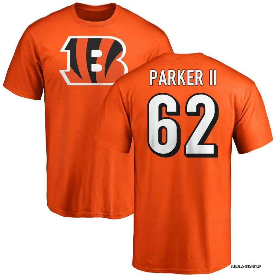 Men's Brian Parker II Cincinnati Bengals Name & Number Logo T-Shirt - Orange