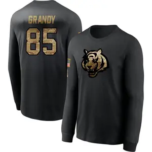 Men's Cam Grandy Cincinnati Bengals Black 2020 Salute To Service Sideline Performance Long Sleeve T-Shirt