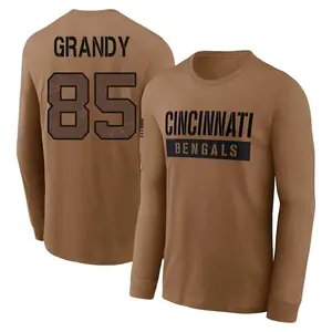 Men's Cam Grandy Cincinnati Bengals Brown 2023 Salute To Service Long Sleeve T-Shirt