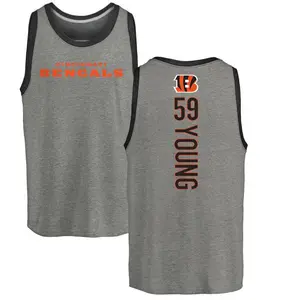 Men's Craig Young Cincinnati Bengals Backer Tri-Blend Tank Top - Ash