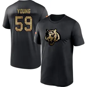 Men's Craig Young Cincinnati Bengals Black 2020 Salute To Service Performance T-Shirt