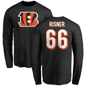 Men's Dalton Risner Cincinnati Bengals Name & Number Logo Long Sleeve T-Shirt - Black
