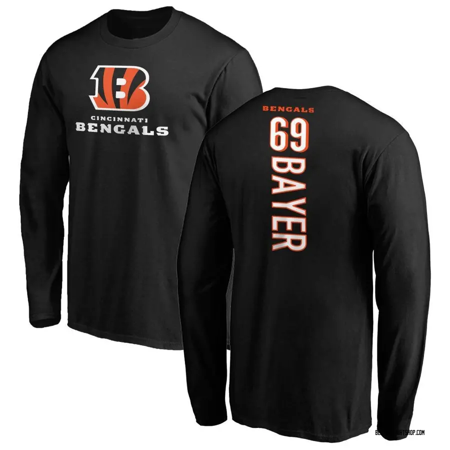 Men's Jacob Bayer Cincinnati Bengals Backer Long Sleeve T-Shirt - Black