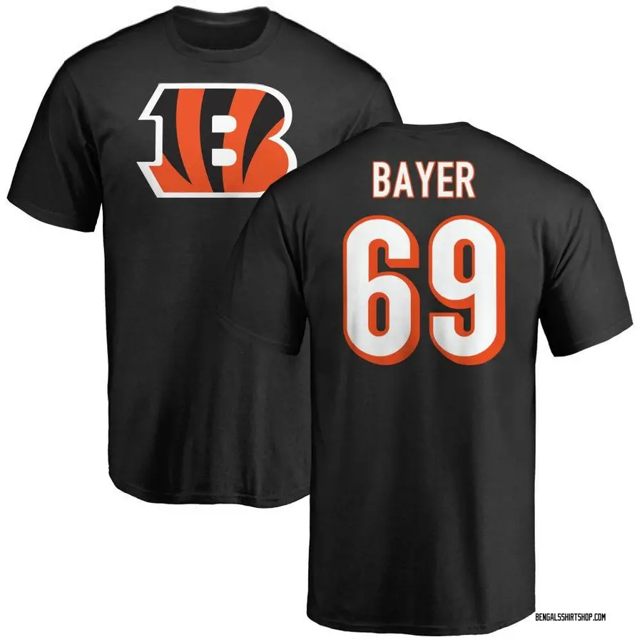 Men's Jacob Bayer Cincinnati Bengals Name & Number Logo T-Shirt - Black