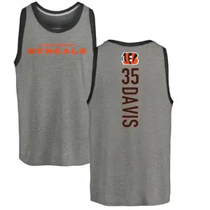 Men's Jalen Davis Cincinnati Bengals Backer Tri-Blend Tank Top - Ash