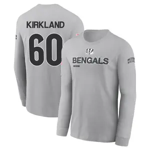 Men's Jaxson Kirkland Cincinnati Bengals Gray 2024 Salute to Service Long Sleeve T-Shirt
