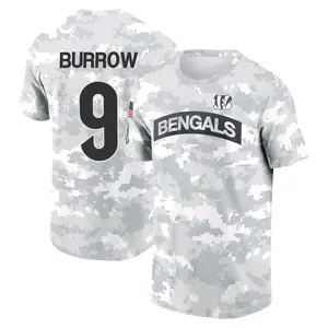 Men's Joe Burrow Cincinnati Bengals Arctic Camo 2024 Salute to Service Performance T-Shirt