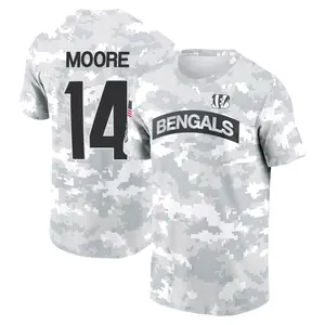 Men's Jordan Moore Cincinnati Bengals Arctic Camo 2024 Salute to Service Performance T-Shirt