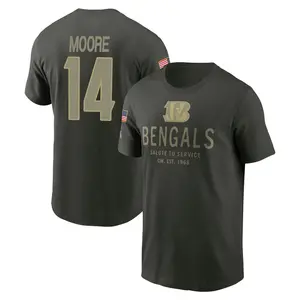 Men's Jordan Moore Cincinnati Bengals Forest/Green 2025 Salute to Service Sideline Primary Edge T-Shirt