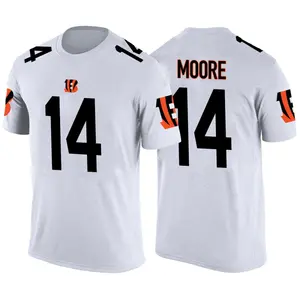 Men's Jordan Moore Cincinnati Bengals White Color Rush Legend T-Shirt
