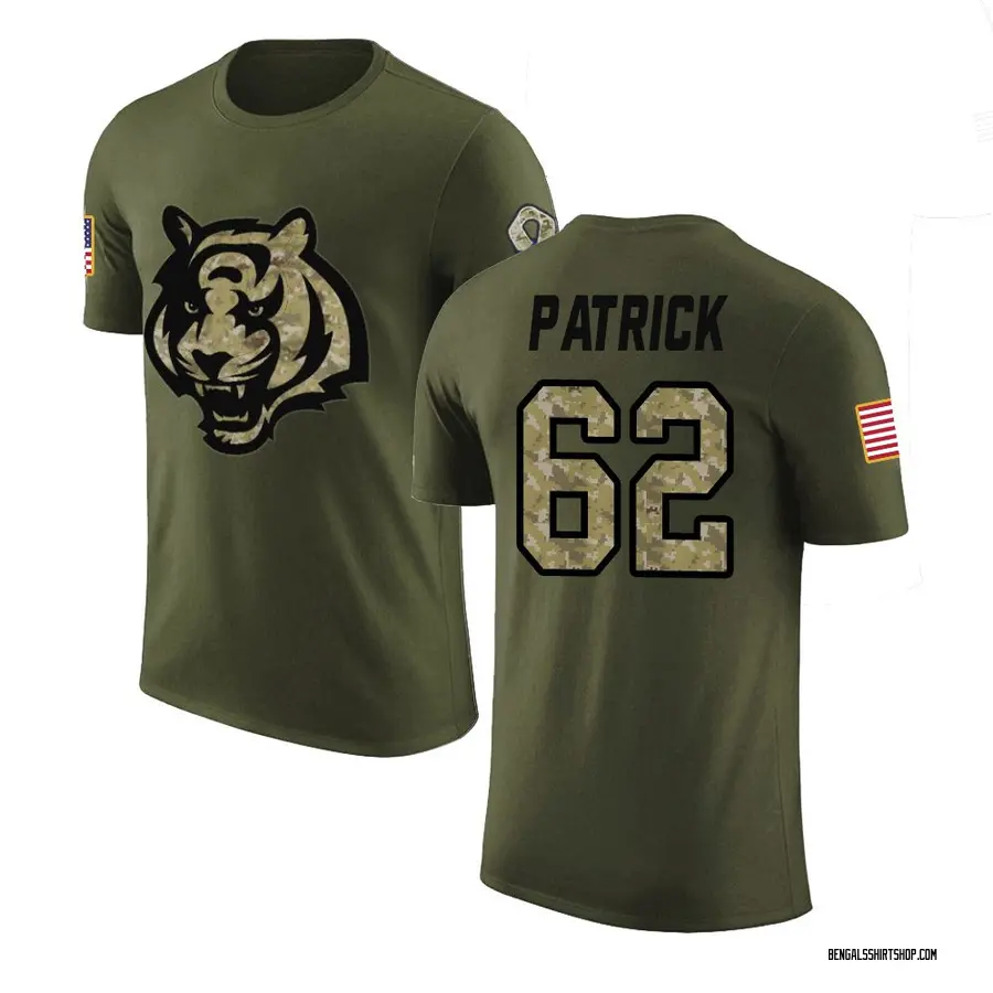 Men's Lucas Patrick Cincinnati Bengals Olive Salute to Service Legend T-Shirt
