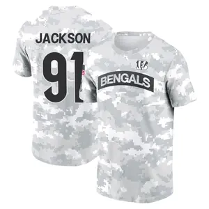Men's McKinnley Jackson Cincinnati Bengals Arctic Camo 2024 Salute to Service Performance T-Shirt