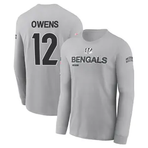 Men's Rashod Owens Cincinnati Bengals Gray 2024 Salute to Service Long Sleeve T-Shirt