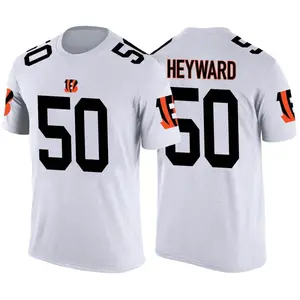 Men's Shaka Heyward Cincinnati Bengals White Color Rush Legend T-Shirt
