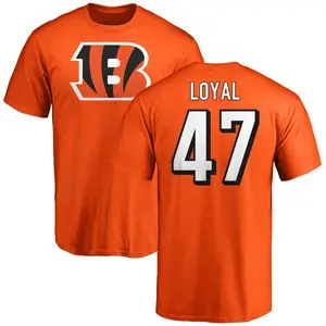 Men's Shaquan Loyal Cincinnati Bengals Name & Number Logo T-Shirt - Orange