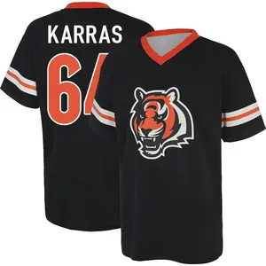 Men's Ted Karras Cincinnati Bengals Black Name & Number Game Day V-Neck T-Shirt