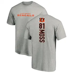 Men's Thaddeus Moss Cincinnati Bengals Backer T-Shirt - Ash