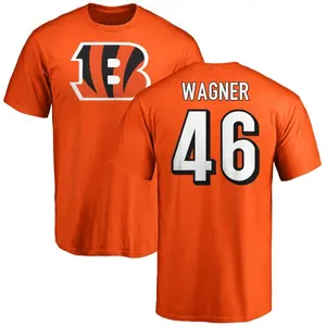 Men's William Wagner Cincinnati Bengals Name & Number Logo T-Shirt - Orange