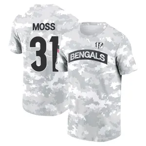 Men's Zack Moss Cincinnati Bengals Arctic Camo 2024 Salute to Service Performance T-Shirt
