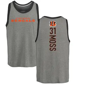 Men's Zack Moss Cincinnati Bengals Backer Tri-Blend Tank Top - Ash