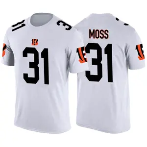 Men's Zack Moss Cincinnati Bengals White Color Rush Legend T-Shirt