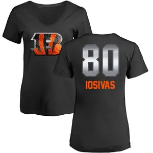 Women's Andrei Iosivas Cincinnati Bengals Midnight Mascot T-Shirt - Black
