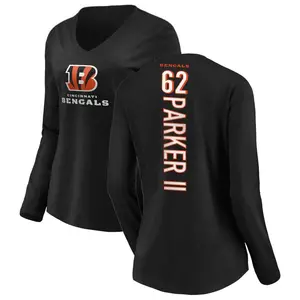 Women's Brian Parker II Cincinnati Bengals Backer Slim Fit Long Sleeve T-Shirt - Black