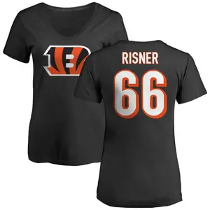 Women's Dalton Risner Cincinnati Bengals Name & Number Logo Slim Fit T-Shirt - Black