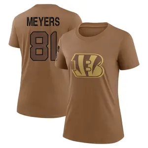 Women's Dohnte Meyers Cincinnati Bengals Brown 2023 Salute To Service Legend Performance T-Shirt