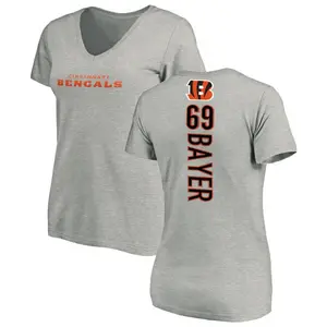 Women's Jacob Bayer Cincinnati Bengals Backer V-Neck T-Shirt - Ash