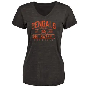 Women's Jacob Bayer Cincinnati Bengals Flanker Tri-Blend T-Shirt - Black