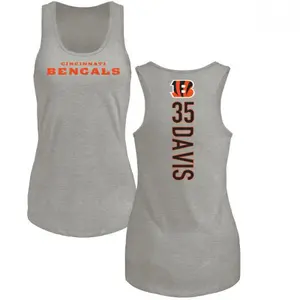 Women's Jalen Davis Cincinnati Bengals Backer Tri-Blend Tank Top - Ash