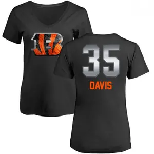 Women's Jalen Davis Cincinnati Bengals Midnight Mascot T-Shirt - Black