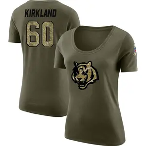 Women's Jaxson Kirkland Cincinnati Bengals Salute to Service Olive Legend Scoop Neck T-Shirt