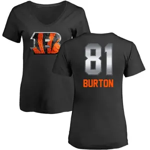 Women's Jermaine Burton Cincinnati Bengals Midnight Mascot T-Shirt - Black