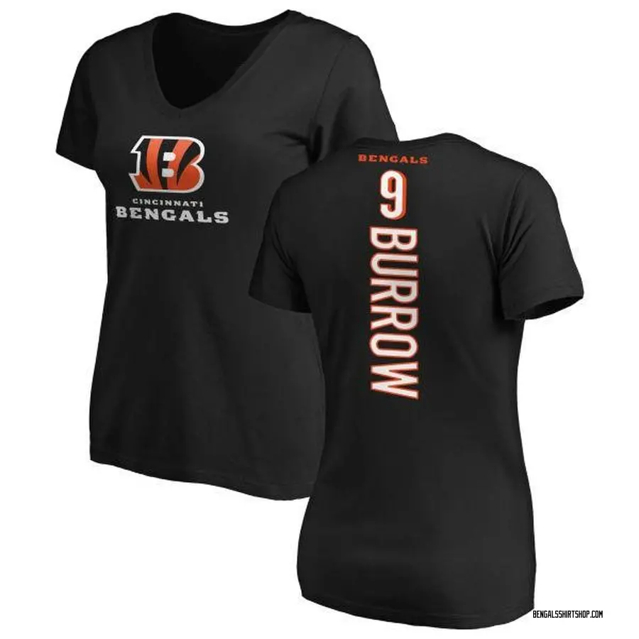 Women's Joe Burrow Cincinnati Bengals Backer Slim Fit T-Shirt - Black
