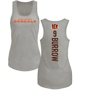 Women's Joe Burrow Cincinnati Bengals Backer Tri-Blend Tank Top - Ash