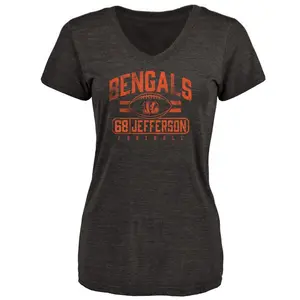 Women's Jordan Jefferson Cincinnati Bengals Flanker Tri-Blend T-Shirt - Black