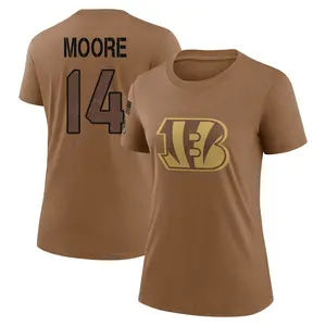 Women's Jordan Moore Cincinnati Bengals Brown 2023 Salute To Service Legend Performance T-Shirt