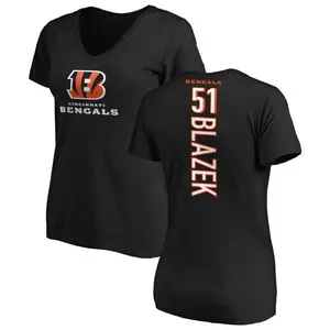 Women's Justin Blazek Cincinnati Bengals Backer Slim Fit T-Shirt - Black