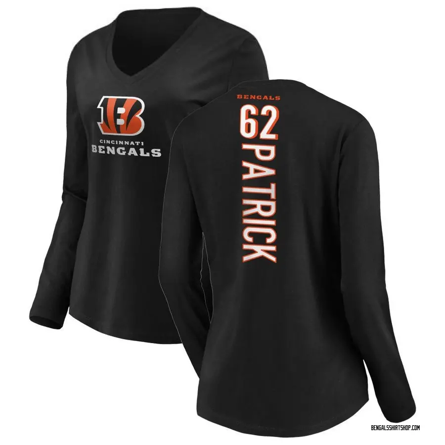 Women's Lucas Patrick Cincinnati Bengals Backer Slim Fit Long Sleeve T-Shirt - Black