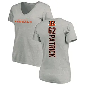 Women's Lucas Patrick Cincinnati Bengals Backer V-Neck T-Shirt - Ash