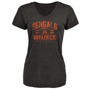 Women's Lucas Patrick Cincinnati Bengals Flanker Tri-Blend T-Shirt - Black