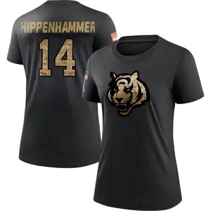 Women's Mac Hippenhammer Cincinnati Bengals Black 2020 Salute To Service Performance T-Shirt