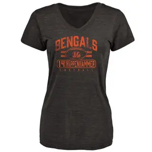 Women's Mac Hippenhammer Cincinnati Bengals Flanker Tri-Blend T-Shirt - Black