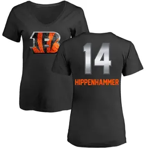 Women's Mac Hippenhammer Cincinnati Bengals Midnight Mascot T-Shirt - Black