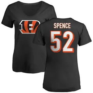 Women's Noah Spence Cincinnati Bengals Name & Number Logo Slim Fit T-Shirt - Black
